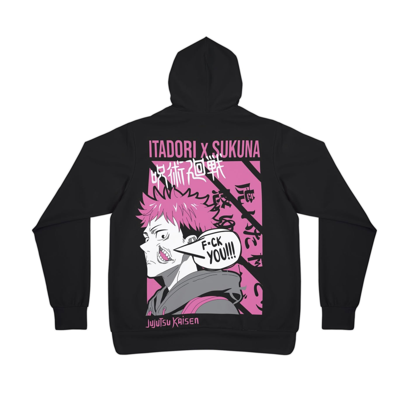 Anime-Inspired Athletic Hoodie, Jujutsu Kaisen Hoodie, Gift for Fans, Casual Wear, Streetwear Style