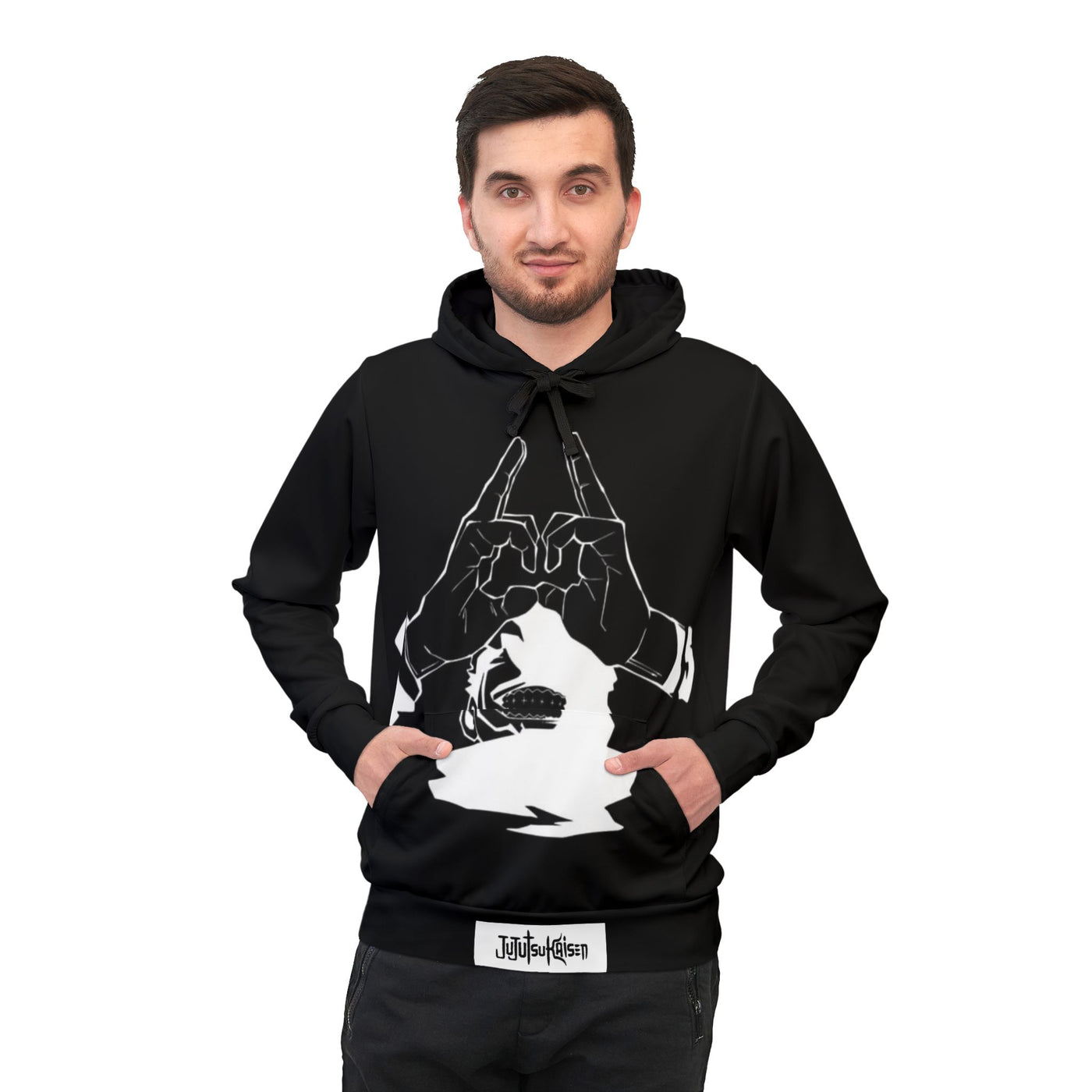 Anime-Inspired Athletic Hoodie, Jujutsu Kaisen Hoodie, Gift for Fans, Casual Wear, Streetwear Style