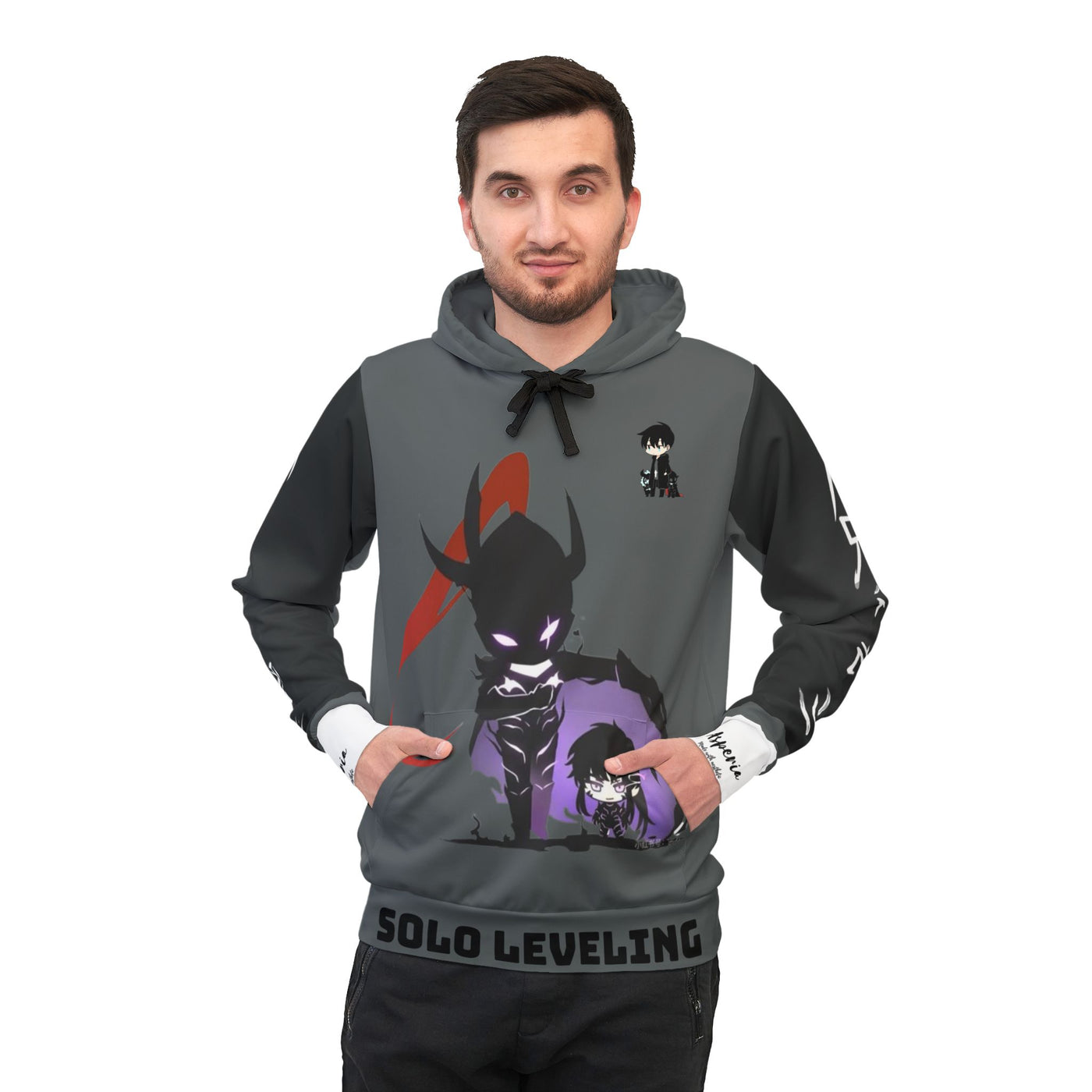 Solo Leveling Athletic Hoodie - Manga-Inspired Design